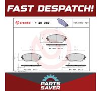 Brake Pads Set fits MAZDA CX3 DK 1.8D Front 2018 on Brembo B4Y03328ZA D4YS3328Z