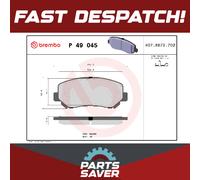 Brembo P49045 Front Disc Brake Pad - Set of 4