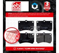 Brake Pads Set fits MAZDA DEMIO DW 1.3 Front 98 to 03 BCYA3323Z BCYC3323Z Febi