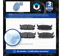 Brake Pads Set fits MAZDA MX5 Mk2 1.6 Rear 98 to 05 Blue Print NCY32643Z Quality