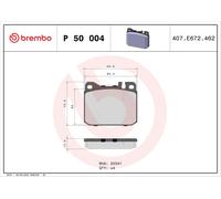 Brake Pads Set fits MERCEDES 200 S123, W123 2.0 Front 79 to 85 Brembo 0004205920