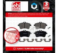 Febi Bilstein 16529 Disc Brake Brake Pad Set Fits Mercedes-Benz B-Class B170 NGT