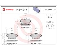 Brake Pads Set fits MERCEDES A200 W169 2.0 Front 05 to 12 M266.980 Brembo New