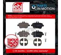 Febi Bilstein 16901 Disc Brake Brake Pad Set Fits Mercedes A-Class A 220 4-matic