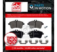 febi bilstein 16529 Brake Pad Set with additional parts, 1 unit
