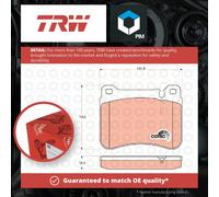 TRW Front Brake Pad Set for Mercedes Benz C230 M272.920 2.5 Jan 2005 to Jan 2007