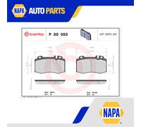 Brake Pads Set fits MERCEDES C180 S203, W203 1.8 Front 02 to 07 M271.946 Brembo