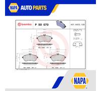 Brake Pads Set fits MERCEDES C180 S204, W204 2.2D Front 10 to 14 OM651.913 New