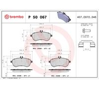 Brake Pads Set fits MERCEDES C230 S204, W204 2.5 Front 07 to 14 Brembo Quality
