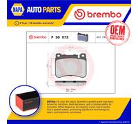 Brake Pads Set fits MERCEDES C240 S203, W203 2.6 Front 00 to 07 M112.912 Brembo