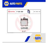 Brake Pads Set fits MERCEDES C240 S203, W203 2.6 Rear 00 to 07 Brembo 0024205220