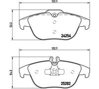 Brake Pads Set fits MERCEDES C320 S204, W204 3.0D Rear 07 to 14 Brembo Quality