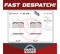 Brake Pads Set fits MERCEDES CL600 C216 5.5 Front 06 to 13 M275.953 Brembo New