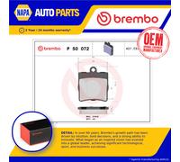 Brake Pads Set fits MERCEDES E200 A124 2.0 Rear 96 to 98 M111.940 Brembo Quality