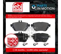 Brake Pads Set fits MERCEDES E220D 2.0D Rear 2016 on OM654.920 A0004206000 Febi