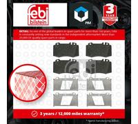 Brake Pads Set fits MERCEDES SL350 R230 3.5 Front 06 to 12 A0034200520 Febi New