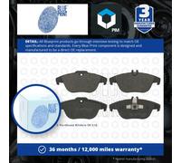 Brake Pads Set fits MERCEDES E350 A207, C207 3.0D Rear 09 to 16 Blue Print New