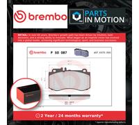 Brake Pads Set fits MERCEDES E350 S212, W212 3.0D Front 11 to 16 Brembo Quality