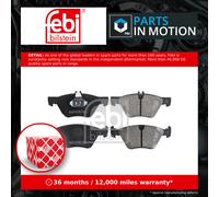 Febi Bilstein 16028 Disc Brake Brake Pad Set Fits Mercedes-Benz CLK 320 430