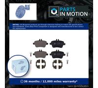 Brake Pads Set fits MERCEDES GLA180 X156 Rear 1.6 1.5D 2014 on Blue Print New