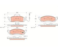 Brake Pads Set fits MERCEDES ML270 W163 2.7D Front 99 to 05 OM612.963 TRW New