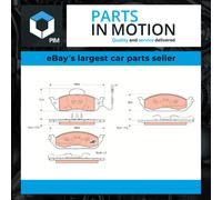 Brake Pads Set fits MERCEDES ML320 W163 3.2 Front 98 to 00 M112.942 TRW Quality