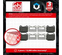 Brake Pads Set fits MERCEDES ML350 W163 3.7 Rear 02 to 05 M112.970 A1634200720