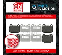 Brake Pads Set fits MERCEDES ML500 W163 5.0 Rear 01 to 05 A1634200720 Febi New