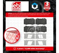 Brake Pads Set fits MERCEDES S320 W220 Front 3.2 3.2D 98 to 05 A0034205820 Febi