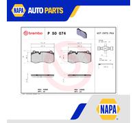Brake Pads Set fits MERCEDES S450 W221 4.7 Front 05 to 13 Brembo 0004209204 New