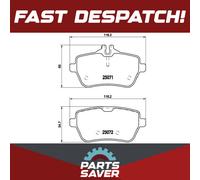 Brake Pads Set fits MERCEDES SL400 R231 3.0 Rear 2016 on M276.825 Brembo Quality