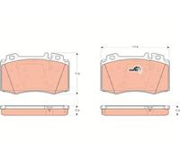TRW Front Brake Pad Set for Mercedes Benz S320d CDi 3.2 Aug 1999 to Aug 2002