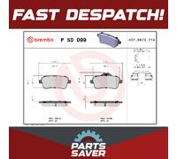 Brake Pads Set fits MERCEDES SLC43 AMG R172 3.0 Rear 2016 on M276.822 Brembo New