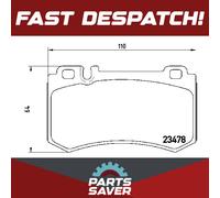 Brake Pads Set fits MERCEDES SLR R199 5.4 Rear 2004 on M155.980 Brembo Quality
