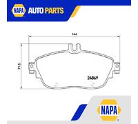Brake Pads Set fits MERCEDES SLS AMG C197 6.2 Front 2010 on M159.980 Brembo New