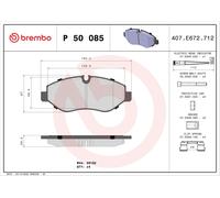 Brake Pads Set fits MERCEDES SPRINTER 2.2D Front 2006 on Brembo 0044206720 New