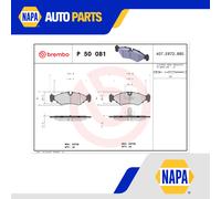 BREMBO P 50 081 Brake pad set