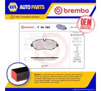 Brake Pads Set fits MERCEDES SPRINTER 906, 907 3.0D Front 2006 on Brembo Quality