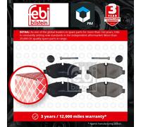 Brake Pads Set fits VW CRAFTER 2E 2.0D Front 11 to 16 JZW698151AB 2E0698151 Febi