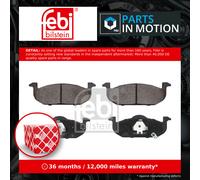 Brake Pads Set fits MG MG3 1.5 Front 2011 on 10025315 10163252 Febi Quality New
