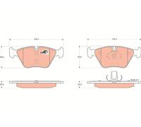 Brake pads GDB1531 TRW for BMW MG