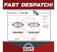 Brembo P06052 Rear Disc Brake Pad - Set of 4