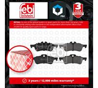 Brake Pads Set fits MINI CONVERTIBLE ONE R52 1.6 Rear 04 to 07 W10B16A Febi New