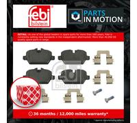 febi bilstein 16560 brake pads with add-on material (Set of 4) (rear axle)