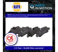 Brake Pads Set fits MINI ONE F55, F56 1.5D Rear 2014 on B37C15A NAPA 3426871299