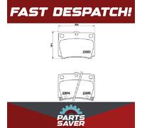 Brake Pads Set fits MITSUBISHI CHALLENGER Mk1 3.0 Rear 1998 on Brembo 4605A783