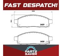 Brake Pads Set fits MITSUBISHI L200 KA4T, KB4T 2.5D Front 2005 on Brembo Quality