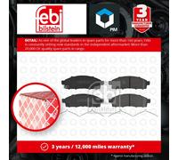 FEBI 16624 BRAKE PAD SET DISC BRAKE Front