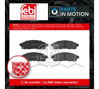 Brake Pads Set fits MITSUBISHI PAJERO Mk2 2.5D Front 2008 on 4D56-HP MZ690356