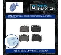 Brake Pads Set fits MITSUBISHI PAJERO Mk2 2.5D Rear 2008 on 4D56-HP Blue Print